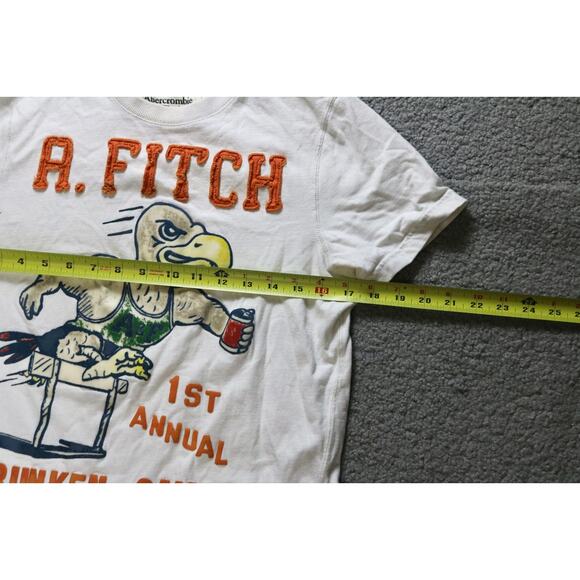 Vintage Abercrombie Fitch Mens S Muscle Tee Drunken Games 3D Embroidered T Shirt - Picture 5 of 6